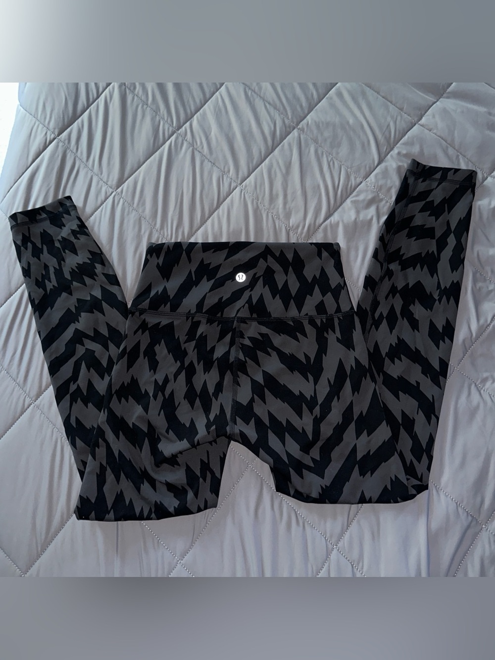 lululemon athletica Black & Gray Patterned High-Rise Leggings
